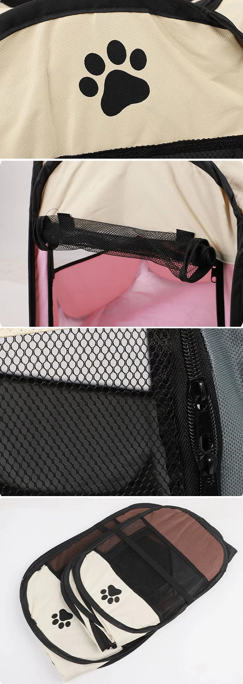 Octagonal Pet Tent Foldable Portable Oxford Cloth Cat and Dog Nest Outdoor Easy Operation Large Dog Cages Cat Fences