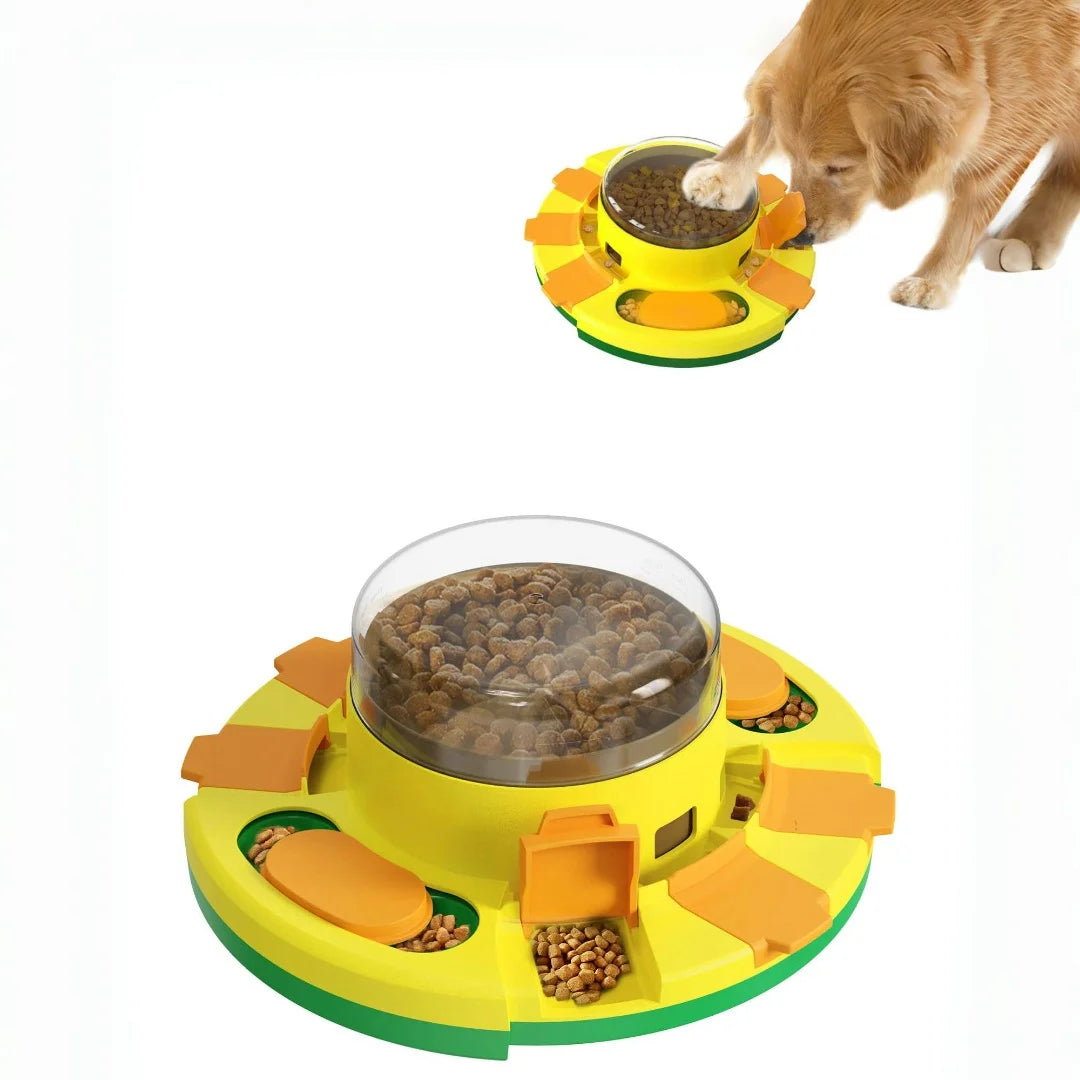 Interactive Puzzle Toy for Dogs Enrichment Pet Slow Feeder Dispenser for Dry Food and Treat Dispenser (All Breed Sizes)