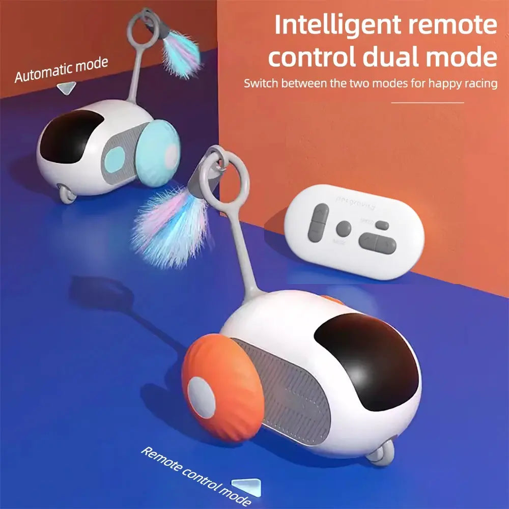 Jouet intelligent pour chat, voiture télécommandée automatique, fournitures interactives pour animaux de compagnie