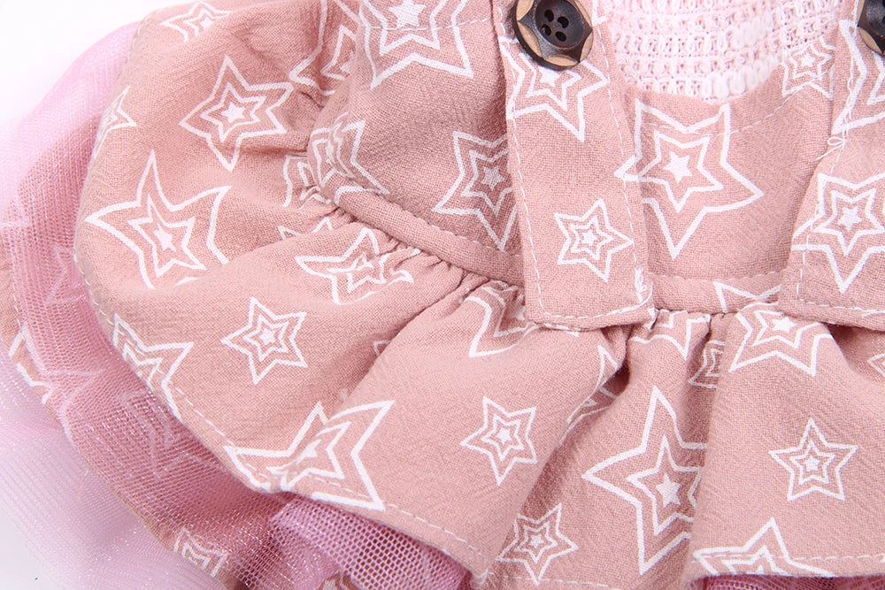 Small Dog Cat Dress/Jumpsuit Stars Design Pet Puppy T-Shirt Sweater Autumn/Spring Clothes Apparel