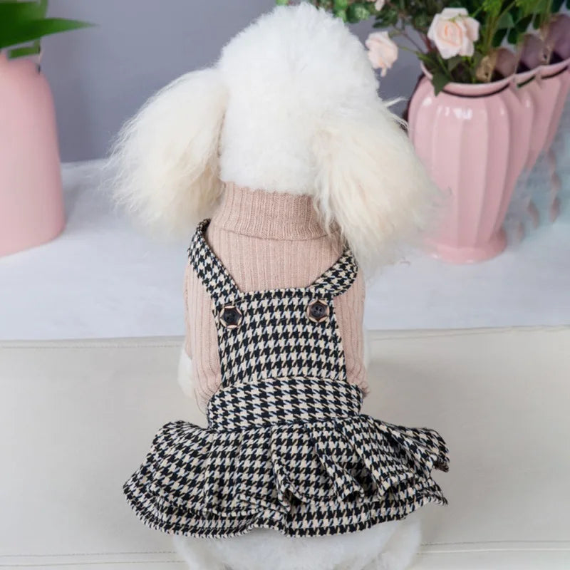 Spring Summer Pet Dog Clothes Striped Bear Cute Cat Strap Denim Skirt Yorkie Chihuahua Dresses Clothes Ropa Perro