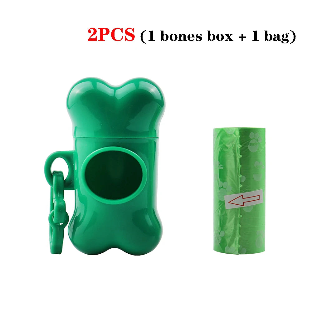 1Pcs Bone Shaped Poop Bag Dispenser Pet Dog Waste Bag Holder Plastic Garbage Bag Dispenser Carrier Case Disposal Bag Dispenser