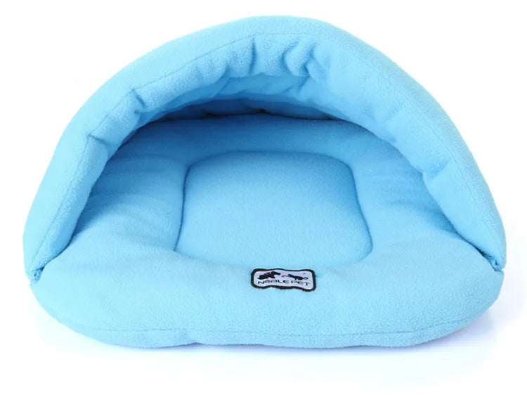 6 Colors Soft Polar Fleece Dog Beds Winter Warm Pet Heated Mat Small Dog Puppy Kennel House for Cats Sleeping Bag Nest Cave Bed