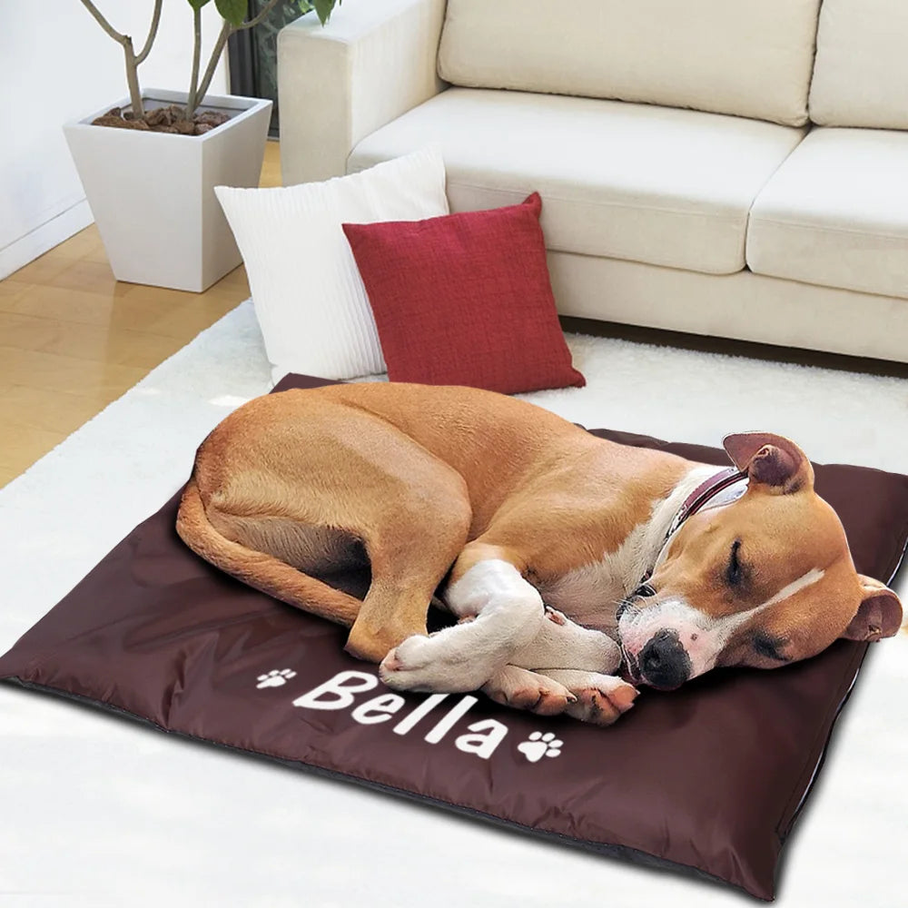 Custom Dog Bed House Waterproof Pet Sleeping Mat Warm Sofa Cushion Mattress Pet Blanket Kennel For Small Medium Large Dogs Cats