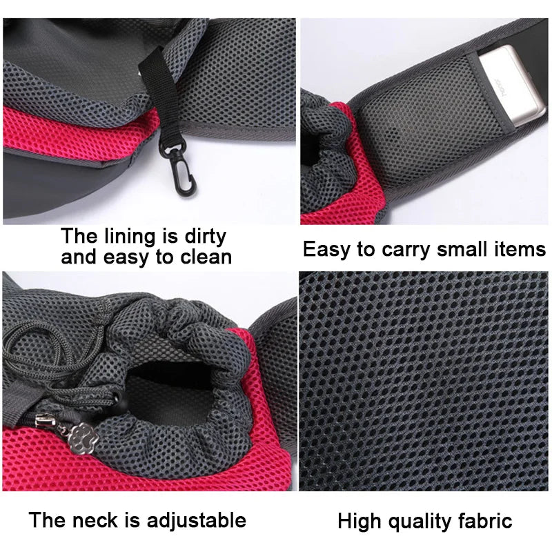 Pet Dog Carrier Pet Backpack Bag Portable Travel Bag Pet Dog Front Bag Mesh Outdoor Hiking Head Out Double Shoulder Sports NEW