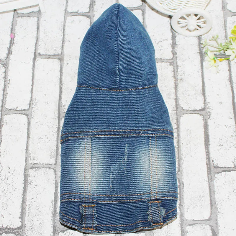 New Product 2020 Pet Hoodie Jacket For Dog Jeans Spring Dog Clothes Fashion Denim T-shirt Puppy Dog Vest Cowboy Cat Coat 10E