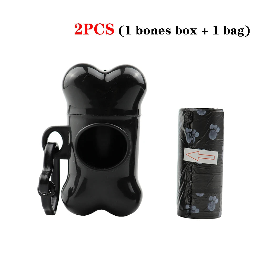 1Pcs Bone Shaped Poop Bag Dispenser Pet Dog Waste Bag Holder Plastic Garbage Bag Dispenser Carrier Case Disposal Bag Dispenser