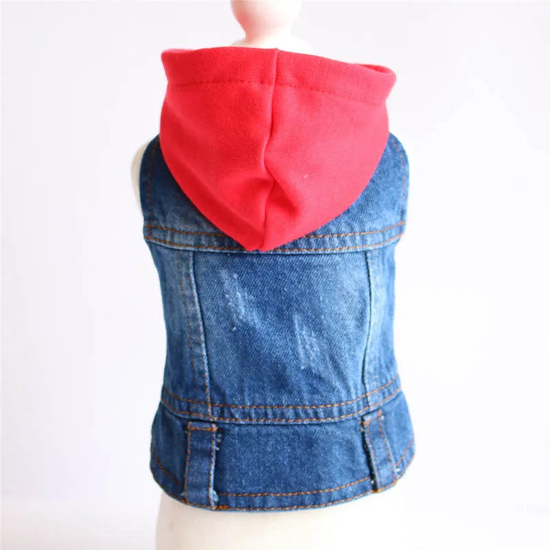 New Product 2020 Pet Hoodie Jacket For Dog Jeans Spring Dog Clothes Fashion Denim T-shirt Puppy Dog Vest Cowboy Cat Coat 10E