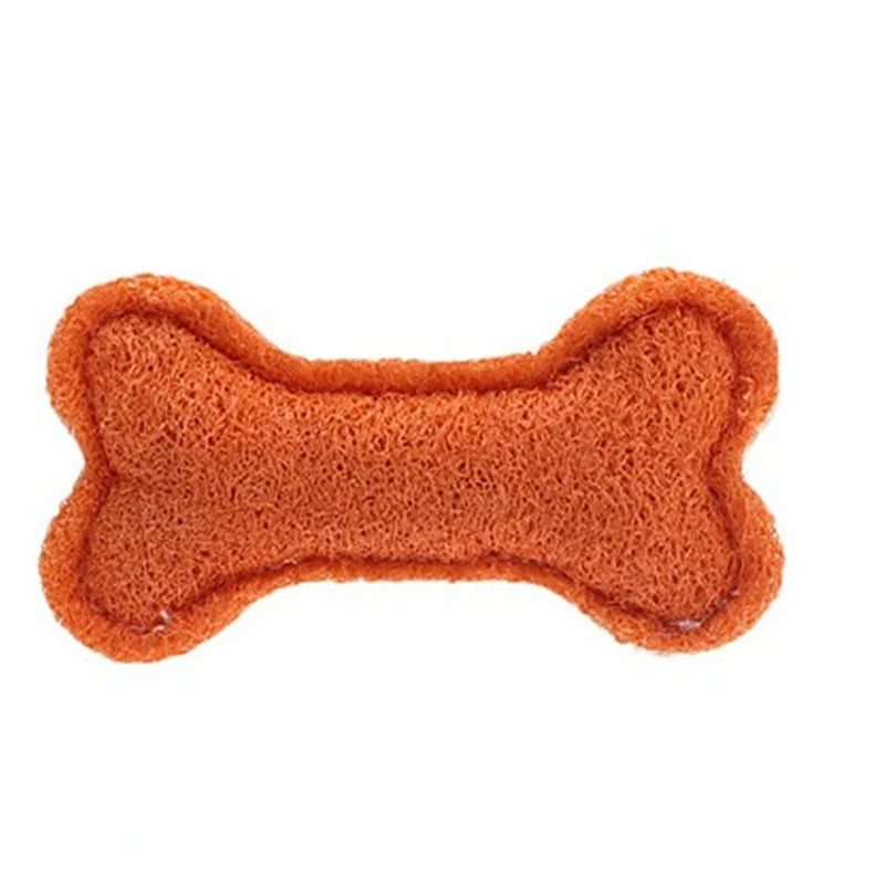 Pet Dogs Cats Bone Style Tooth Cleaning Green Loofah Pet Toys Pet Dog Chew Toys For Playing Dog Chew Bones 10cm