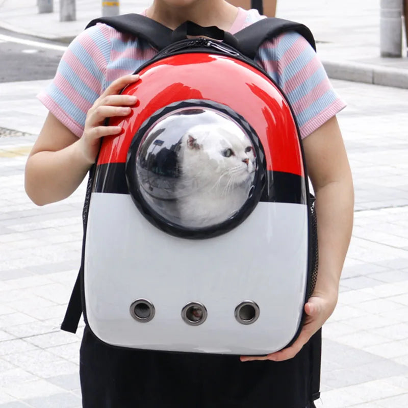 Mochila para mascotas con burbujas de astronauta para exteriores, bolsa de viaje portátil con ventana, cápsula espacial transpirable para gatos y perros