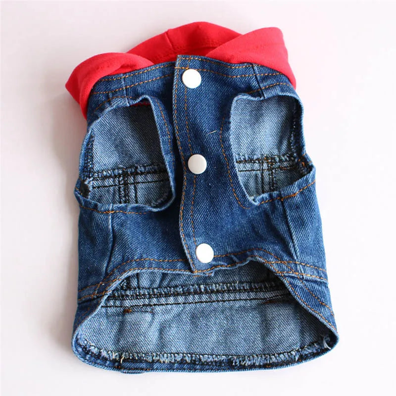 New Product 2020 Pet Hoodie Jacket For Dog Jeans Spring Dog Clothes Fashion Denim T-shirt Puppy Dog Vest Cowboy Cat Coat 10E