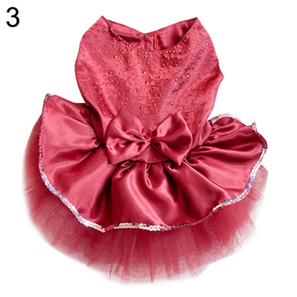 Luxury Princess Wedding Dog Dresses for Small Dogs Sequin Shirt Summer Spring Dress Dog Clothes for Chihuahua Girl Puppy Apparel