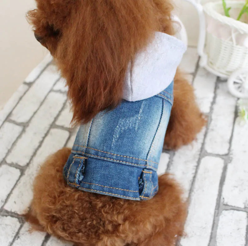 New Product 2020 Pet Hoodie Jacket For Dog Jeans Spring Dog Clothes Fashion Denim T-shirt Puppy Dog Vest Cowboy Cat Coat 10E