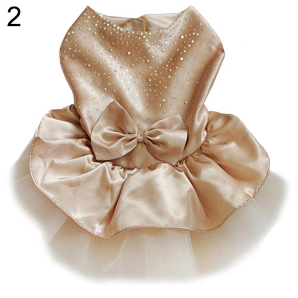 Luxury Princess Wedding Dog Dresses for Small Dogs Sequin Shirt Summer Spring Dress Dog Clothes for Chihuahua Girl Puppy Apparel