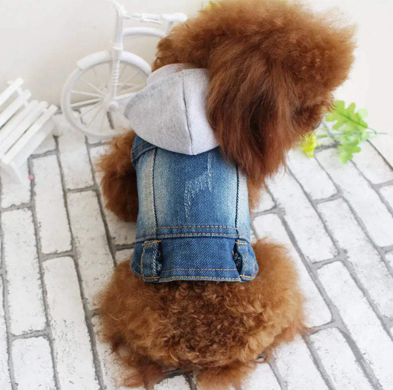 New Product 2020 Pet Hoodie Jacket For Dog Jeans Spring Dog Clothes Fashion Denim T-shirt Puppy Dog Vest Cowboy Cat Coat 10E