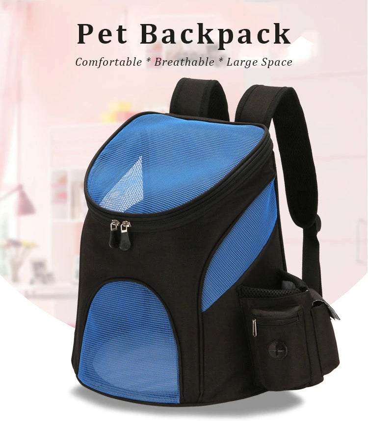 Breathable Big Space Dog Backpack High-quality Nylon Pet Cat Dog Carrier Bag Adjustable Shoulder Strap Pet Travel Backpack