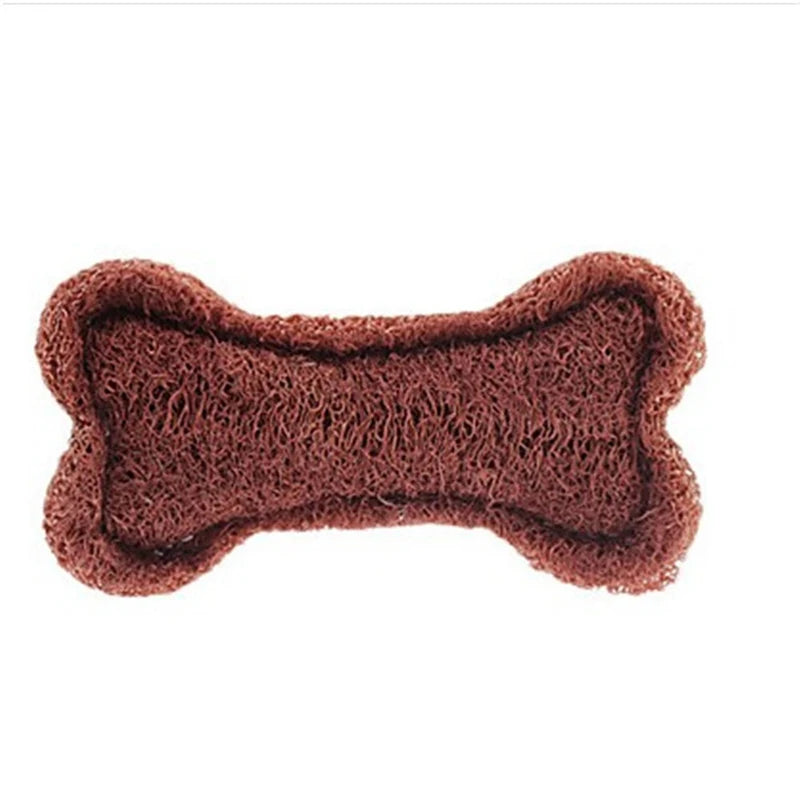 Pet Dogs Cats Bone Style Tooth Cleaning Green Loofah Pet Toys Pet Dog Chew Toys For Playing Dog Chew Bones 10cm