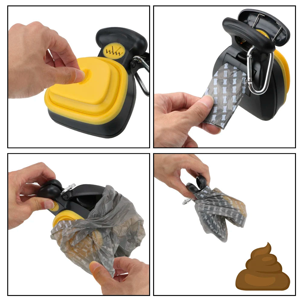 Animal Waste Picker Portable Pet Pooper Scooper Dispenser Outdoor Foldable Poop Scoop Clean With Decomposable bags Pet Product