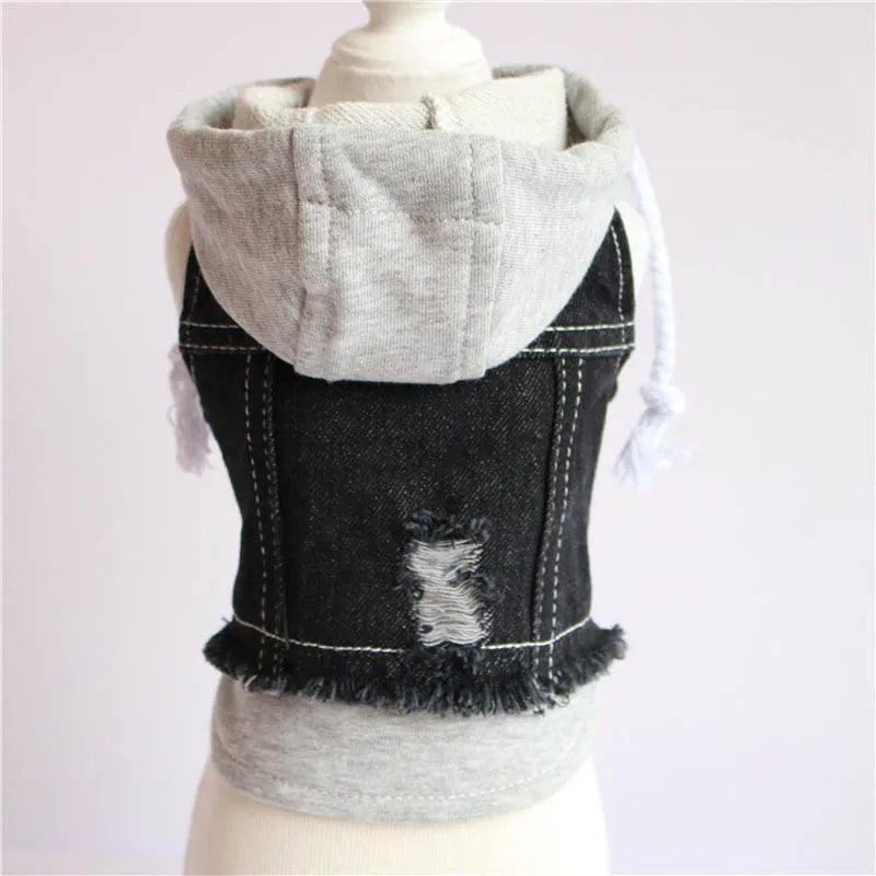 New Product 2020 Pet Hoodie Jacket For Dog Jeans Spring Dog Clothes Fashion Denim T-shirt Puppy Dog Vest Cowboy Cat Coat 10E