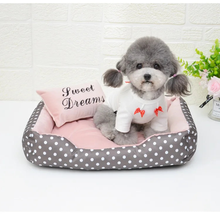 2024 Dog Dot Bed Four Season Use Comfortable camas para perros dog beds for small dogs Top Quality dogs pets accessories