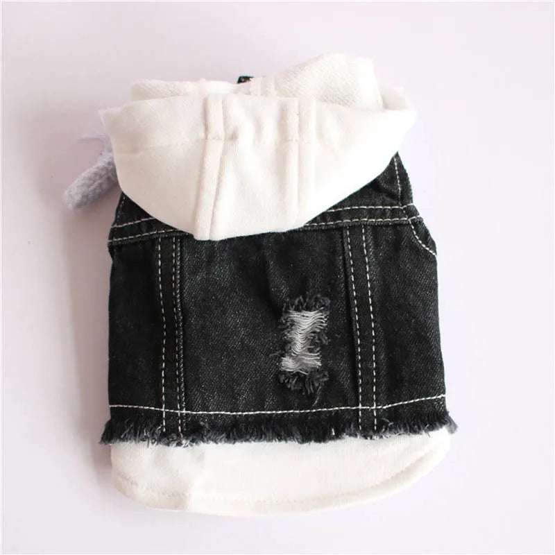 New Product 2020 Pet Hoodie Jacket For Dog Jeans Spring Dog Clothes Fashion Denim T-shirt Puppy Dog Vest Cowboy Cat Coat 10E