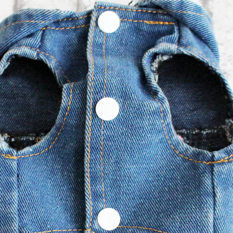 New Product 2020 Pet Hoodie Jacket For Dog Jeans Spring Dog Clothes Fashion Denim T-shirt Puppy Dog Vest Cowboy Cat Coat 10E