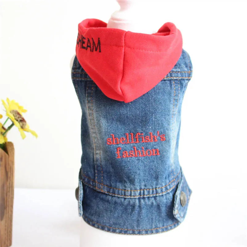 New Product 2020 Pet Hoodie Jacket For Dog Jeans Spring Dog Clothes Fashion Denim T-shirt Puppy Dog Vest Cowboy Cat Coat 10E