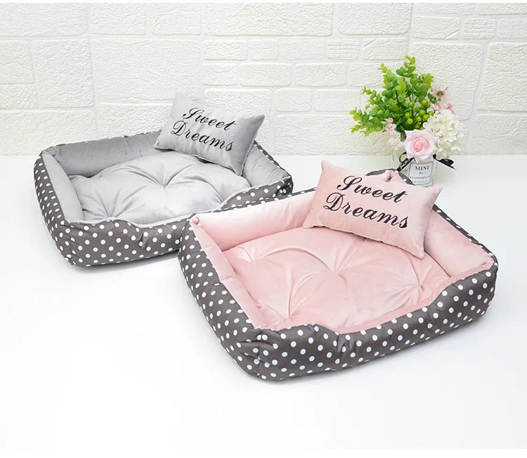 2024 Dog Dot Bed Four Season Use Comfortable camas para perros dog beds for small dogs Top Quality dogs pets accessories