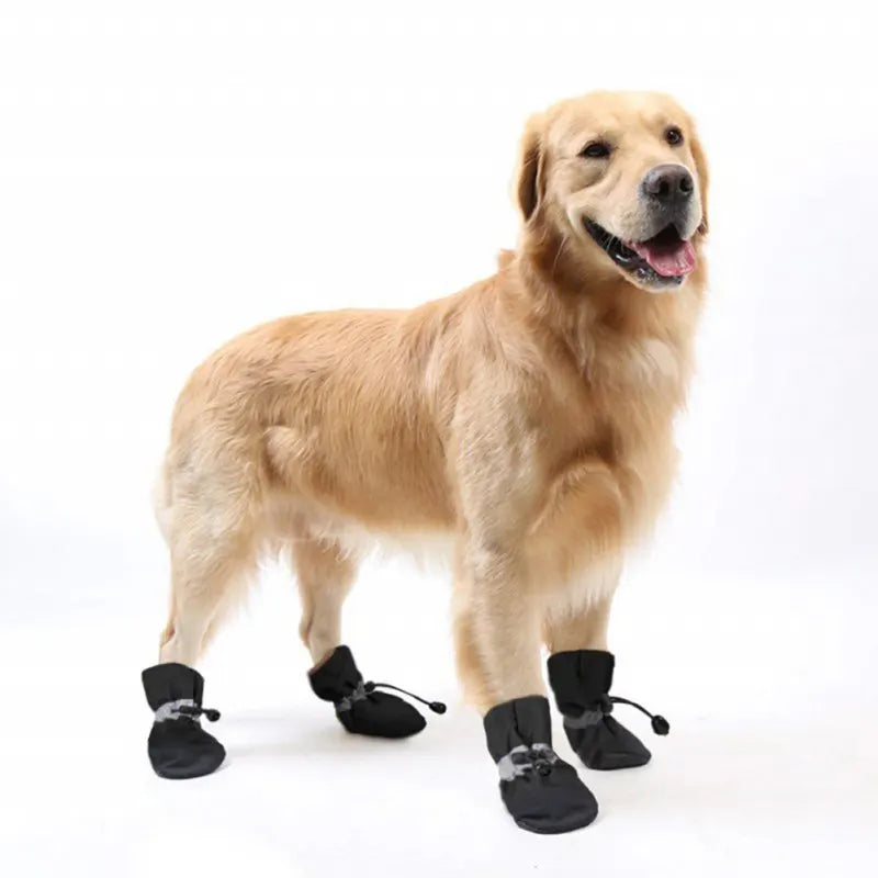 4pcs/set Waterproof Winter Warm Pet Dog Shoes Anti-slip Rain Snow Boots Thick For Small Cats Puppy Chihuahua Socks Booties