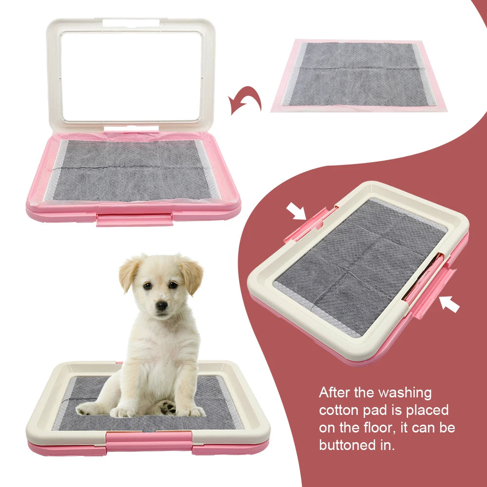 Portable Pet Dogs Toilet Potty Pet Dods Cats Litter Boxes Puppy Litter Tray Training Toilet Easy to Clean Pet Supplies