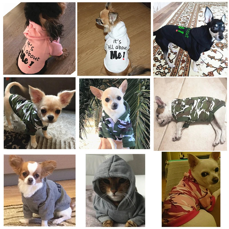 Security Dog Clothes Classic Pet Dog Hoodies Clothes For Small Dog Autumn Coat Jacket for Yorkie Chihuahua Puppy Clothing 10d3S1