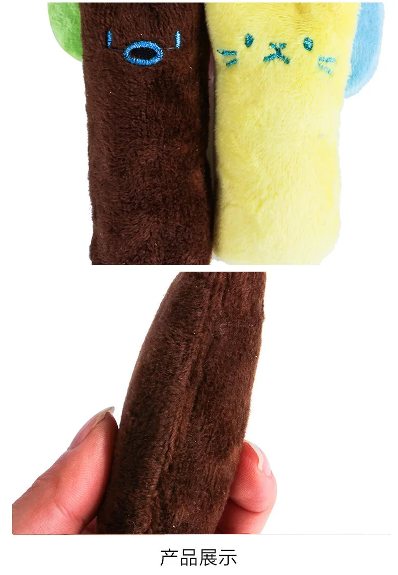 Juguetes de hierba gatera para rechinar los dientes, divertido juguete interactivo de peluche para gatos, juguete vocal para masticar gatitos, garras para morder el pulgar, menta para gatos