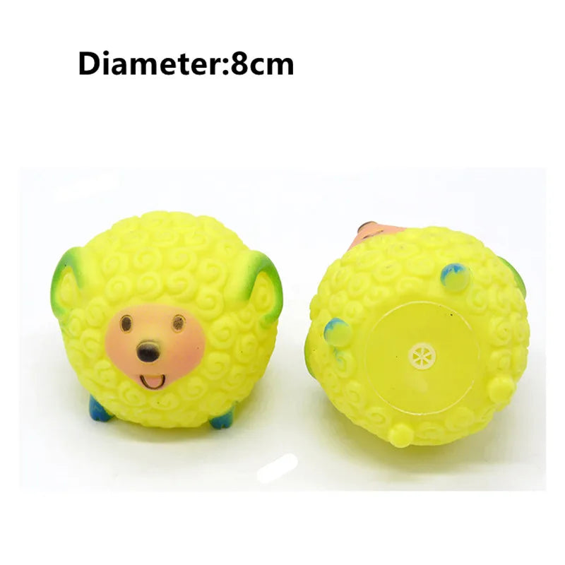 New Pet Toy Rubber Squeak Toys for Dog Screaming Chicken Chew Bone Slipper Squeaky Ball Dog Toys Tooth Grinding & Training Toy