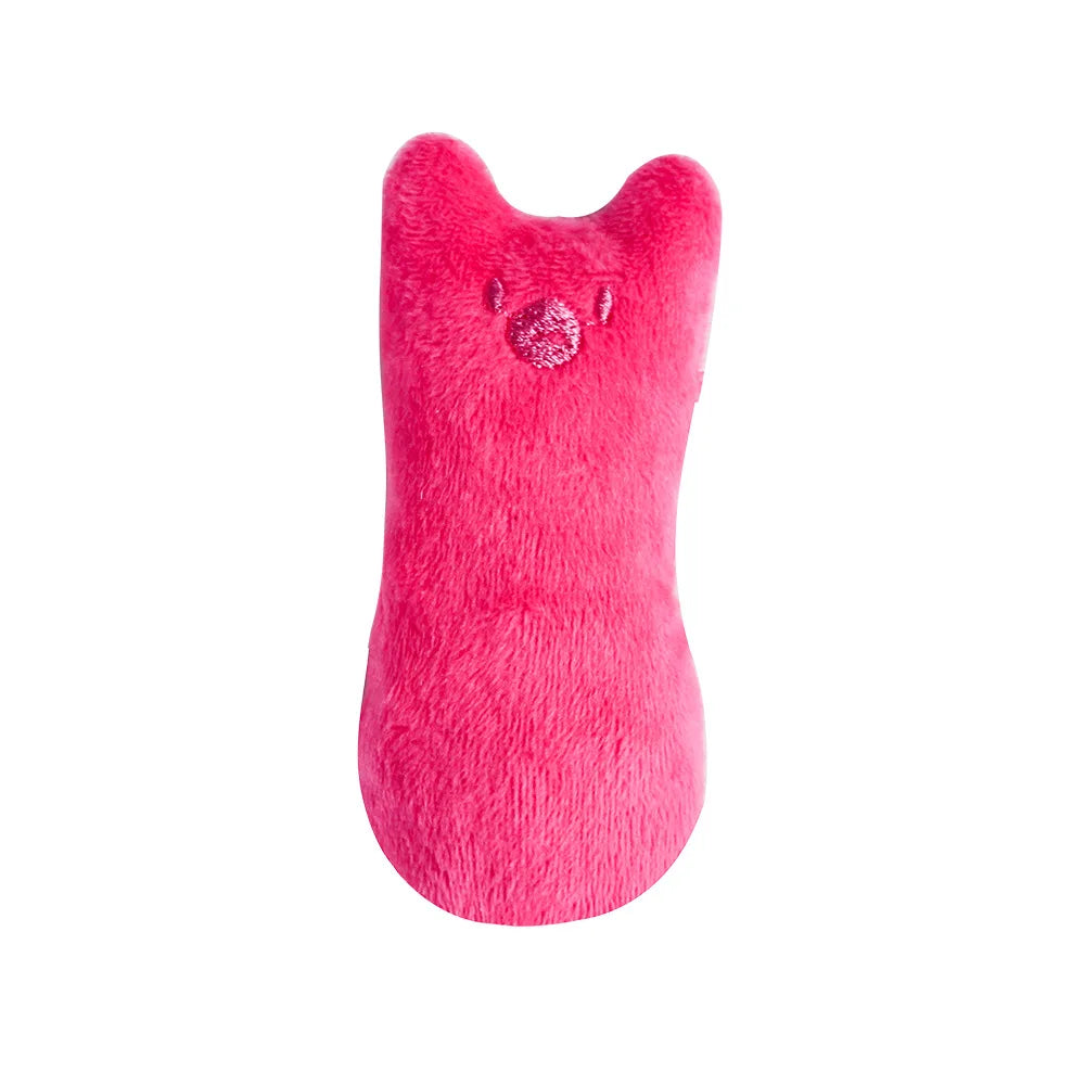 Juguetes de hierba gatera para rechinar los dientes, divertido juguete interactivo de peluche para gatos, juguete vocal para masticar gatitos, garras para morder el pulgar, menta para gatos