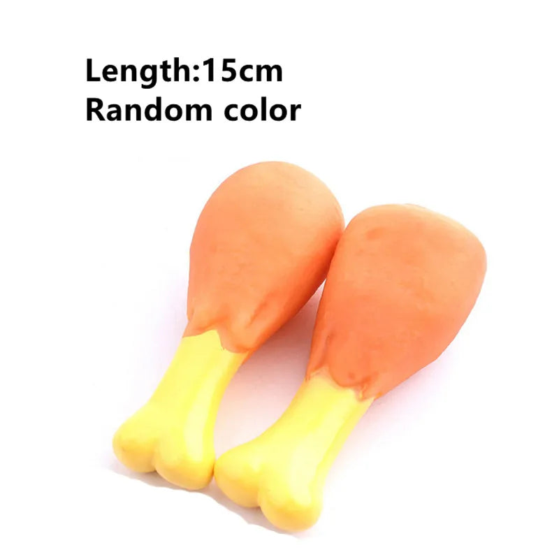 New Pet Toy Rubber Squeak Toys for Dog Screaming Chicken Chew Bone Slipper Squeaky Ball Dog Toys Tooth Grinding & Training Toy