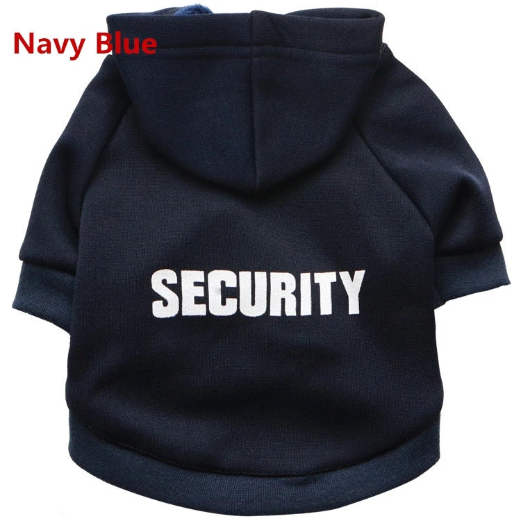 Security Dog Clothes Classic Pet Dog Hoodies Clothes For Small Dog Autumn Coat Jacket for Yorkie Chihuahua Puppy Clothing 10d3S1