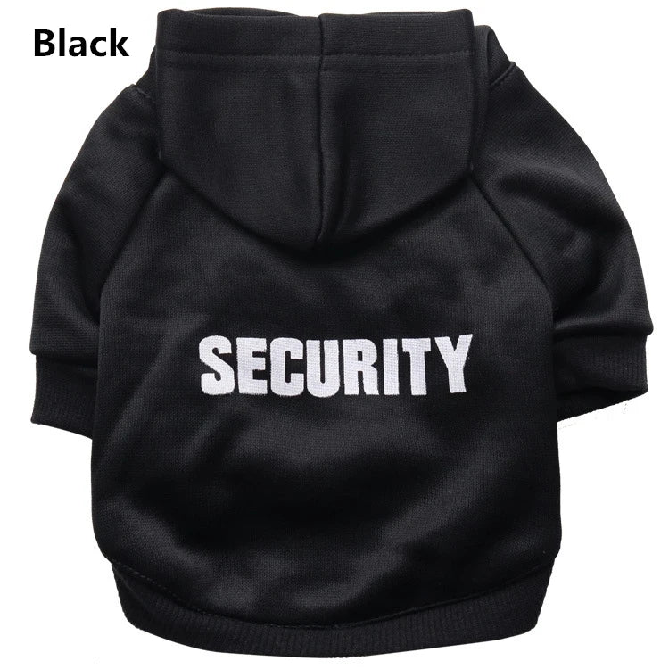 Security Dog Clothes Classic Pet Dog Hoodies Clothes For Small Dog Autumn Coat Jacket for Yorkie Chihuahua Puppy Clothing 10d3S1