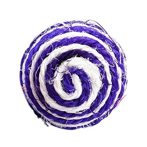 Wholesale Cat Pet Sisal Rope Woven Ball Teaser Play Chewing Rattle Scratch Catch Toy Interactive Pet Kitten Puppy Favorite Toy