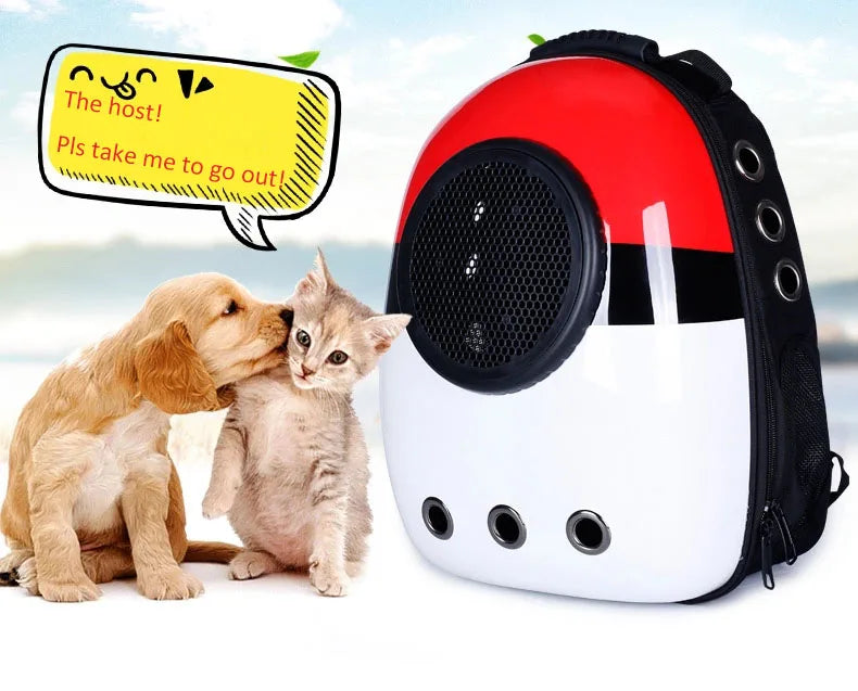 Mochila para mascotas con burbujas de astronauta para exteriores, bolsa de viaje portátil con ventana, cápsula espacial transpirable para gatos y perros