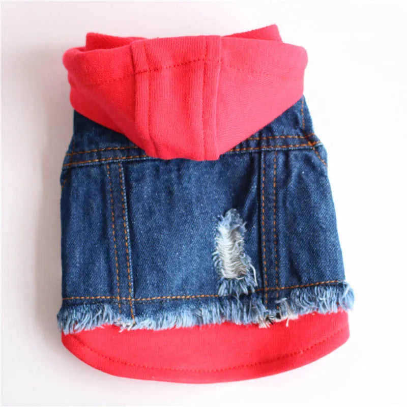 New Product 2020 Pet Hoodie Jacket For Dog Jeans Spring Dog Clothes Fashion Denim T-shirt Puppy Dog Vest Cowboy Cat Coat 10E