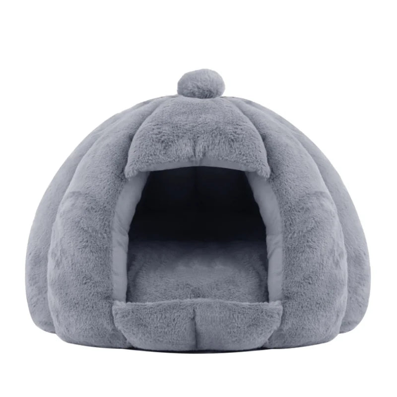 Winter Dog Bed Kennel Small Medium Semi-closed Yurt Rabbit Plush Warm Cat Pet Kennel