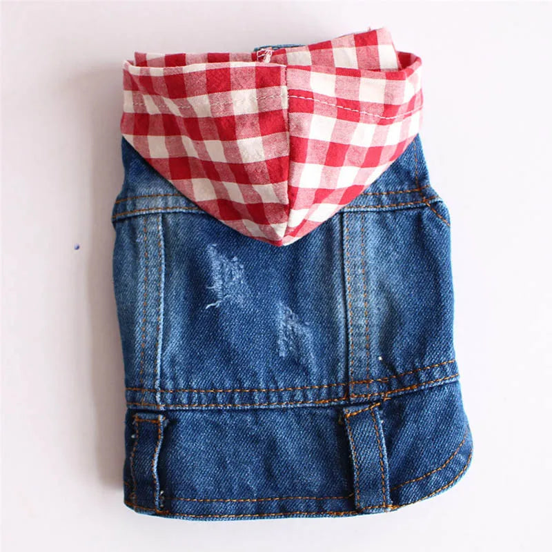 New Product 2020 Pet Hoodie Jacket For Dog Jeans Spring Dog Clothes Fashion Denim T-shirt Puppy Dog Vest Cowboy Cat Coat 10E