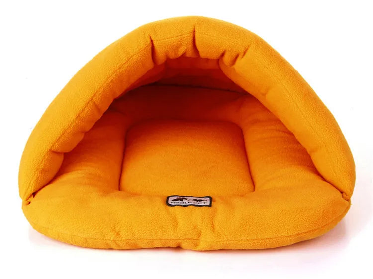 6 Colors Soft Polar Fleece Dog Beds Winter Warm Pet Heated Mat Small Dog Puppy Kennel House for Cats Sleeping Bag Nest Cave Bed