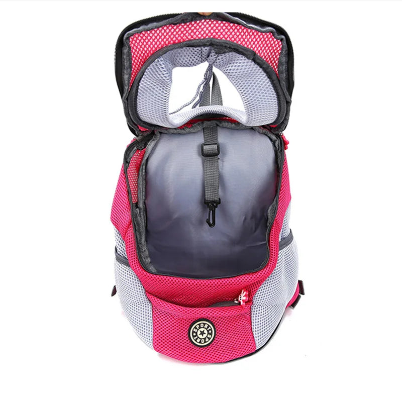 Pet Dog Carrier Pet Backpack Bag Portable Travel Bag Pet Dog Front Bag Mesh Outdoor Hiking Head Out Double Shoulder Sports NEW