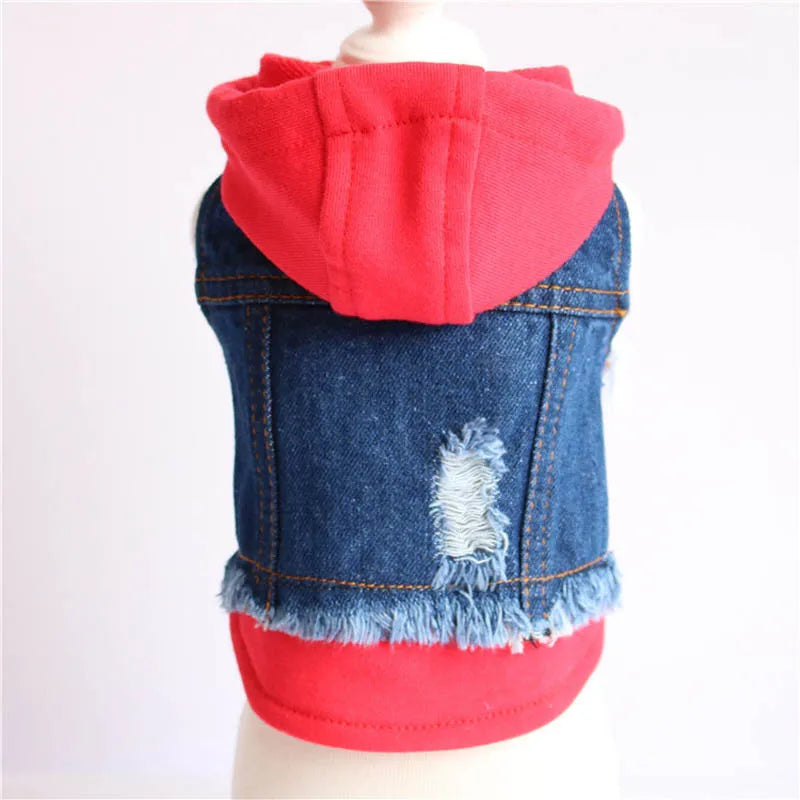 New Product 2020 Pet Hoodie Jacket For Dog Jeans Spring Dog Clothes Fashion Denim T-shirt Puppy Dog Vest Cowboy Cat Coat 10E