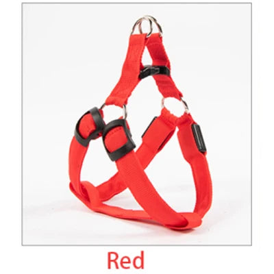 Nylon Pet Safety Harness Dog Accessories Flashing Light Harness LED Dog Harness Leash Rope Belt LED Dog Collar Vest Pet Supplies