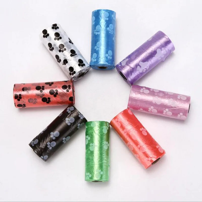 10 Rolls 150pcs Dog Poop Bag Pet Supply Litter Bag Printing Cat Dog Poop biodegradable Bag Outdoor Home Clean Refill Garbage Bag