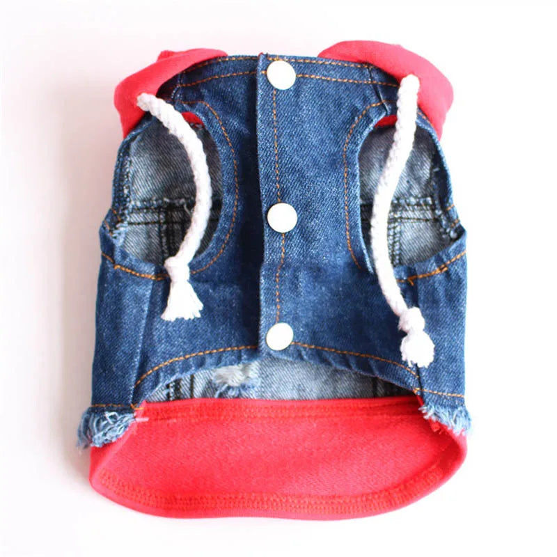 New Product 2020 Pet Hoodie Jacket For Dog Jeans Spring Dog Clothes Fashion Denim T-shirt Puppy Dog Vest Cowboy Cat Coat 10E