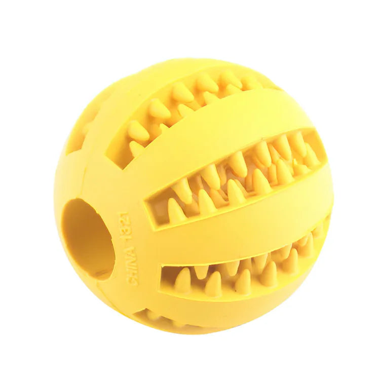 Pet Dog Interactive Toy 7cm Dogs Natural Rubber Ball Leaking Ball Tooth Clean Balls for Dog Cat Chew Toys accesorios para perro