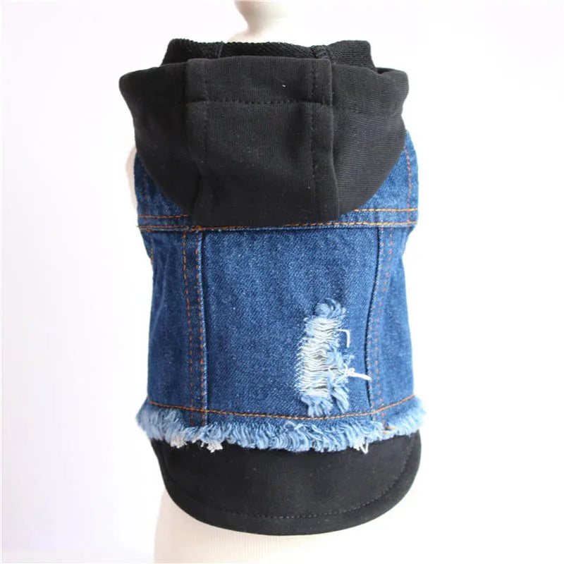 New Product 2020 Pet Hoodie Jacket For Dog Jeans Spring Dog Clothes Fashion Denim T-shirt Puppy Dog Vest Cowboy Cat Coat 10E